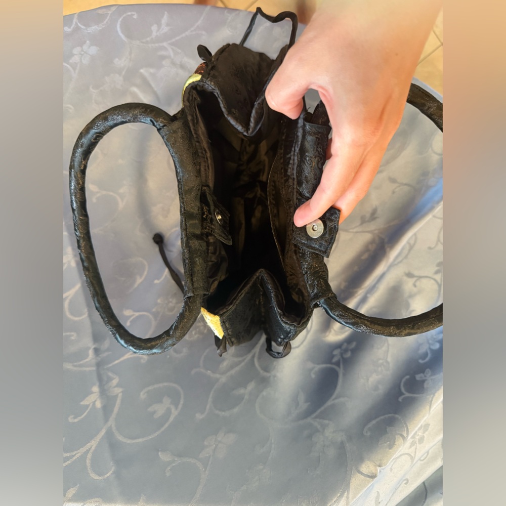 Silk Multicolor Patchwork Handbag - image 3